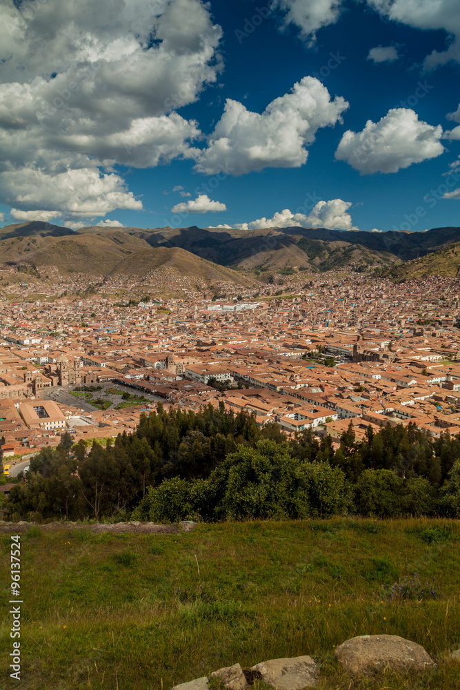 Obraz premium Aerial view of Cuzco, Peru