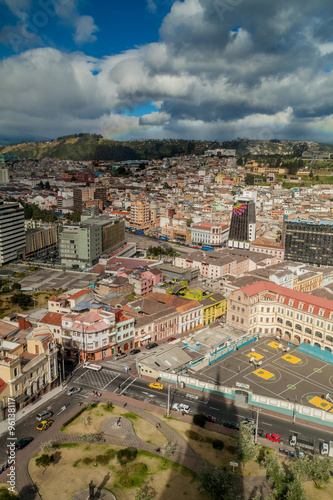 Aerial view of Quito, capital of Ecuador