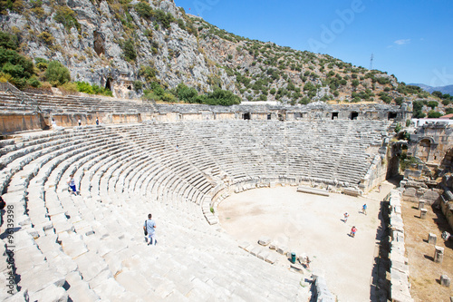 Ancient amphitheater in Myra, Turkey