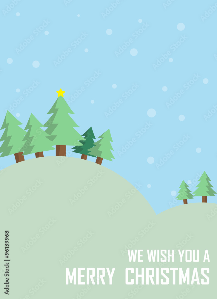 Greeting card of Christmas day