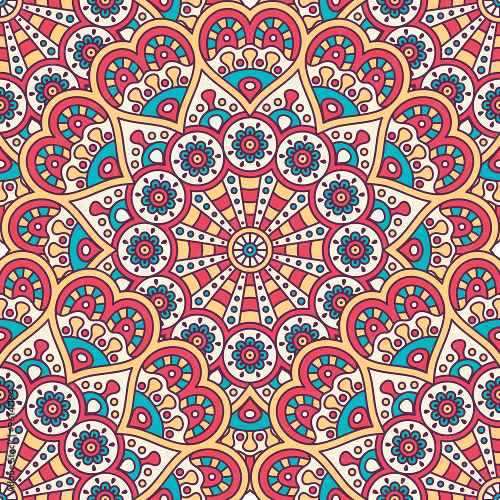 Ethnic floral seamless pattern Ethnic floral seamless pattern