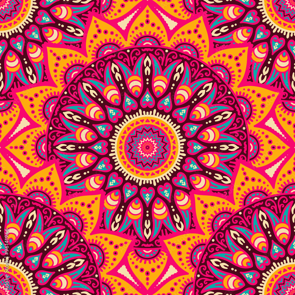 Ethnic floral seamless pattern Ethnic floral seamless pattern