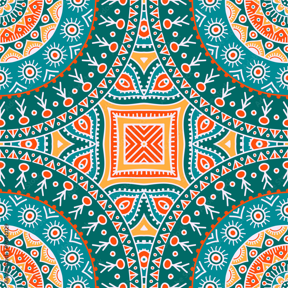 Ethnic floral seamless pattern Ethnic floral seamless pattern