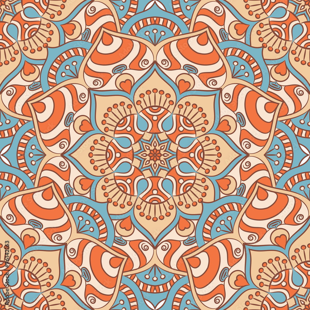 Ethnic floral seamless pattern Ethnic floral seamless pattern
