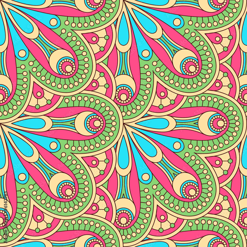 Ethnic floral seamless pattern Ethnic floral seamless pattern