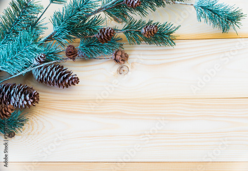 Christmas background with fir branches