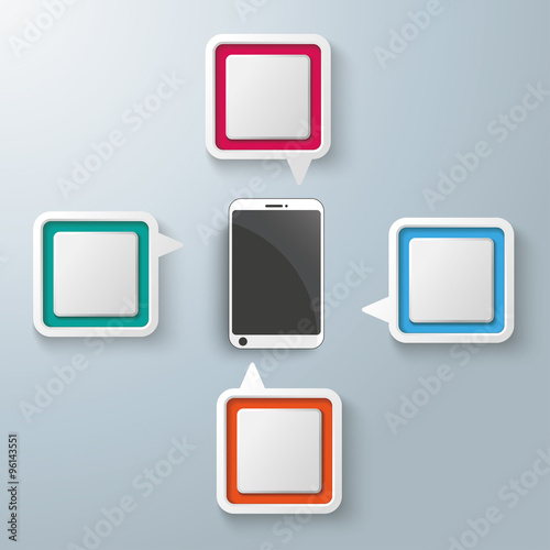 Rectangle Speech Bubbles Centre Smartphone