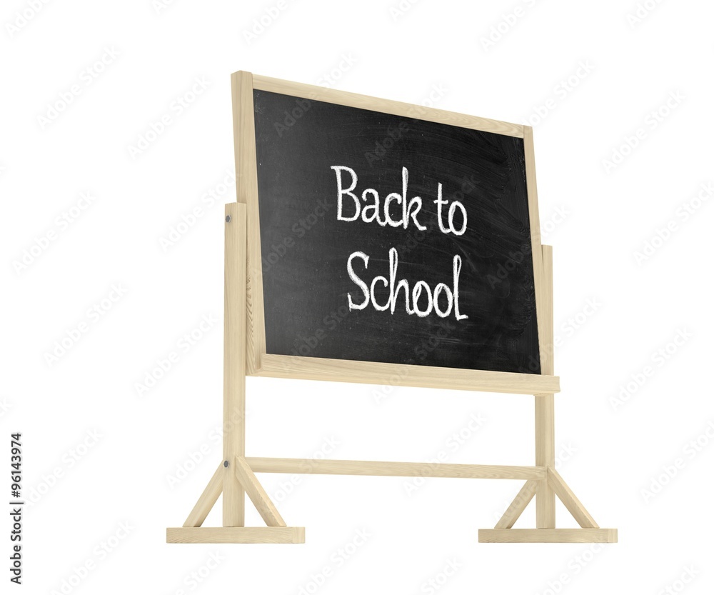 Back to School concept. Blackboard, chalkboard isolated on white