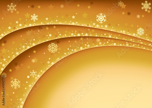 Gold Christmas Background - Abstract Illustration, Vector