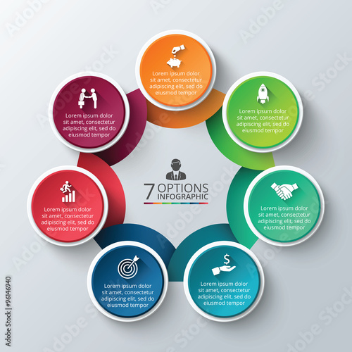 Vector circle infographic.