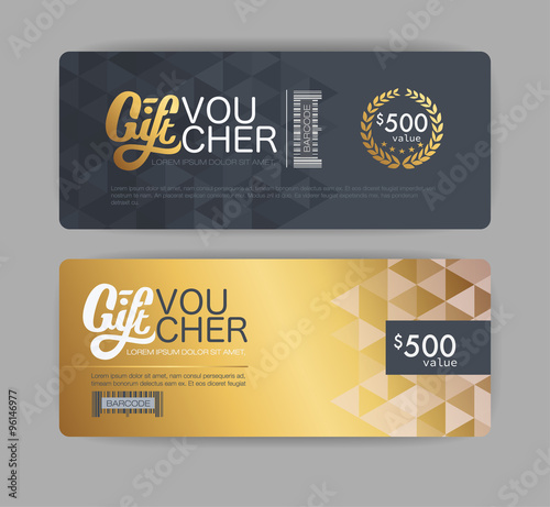 gift voucher template and coupon.