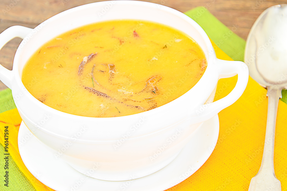 Creamy Fish Soup with Salmon and Seaweed Creamy Fish Soup with Salmon and Seaweed