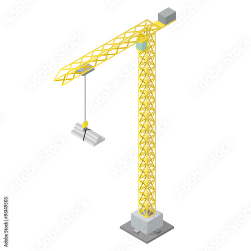 Isometric industrial crane