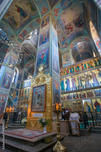 The Valdai Iver Svyatoozersky Virgin Monastery. Interior Iversky Cathedral