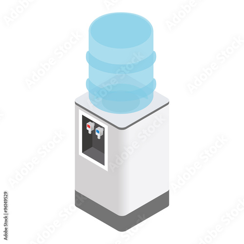 Isometric office water cooler