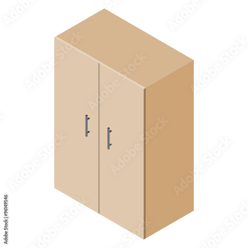 Isometric cupboard wardrobe