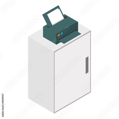 Isometric laser printer icon