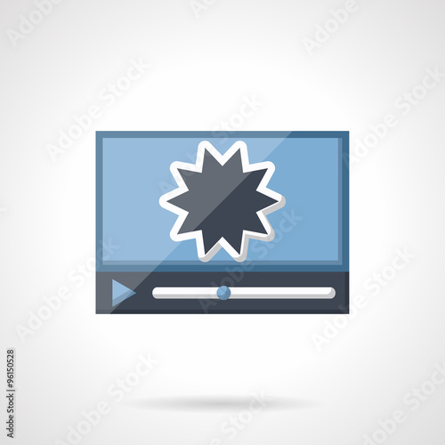 Action movie flat color vector icon