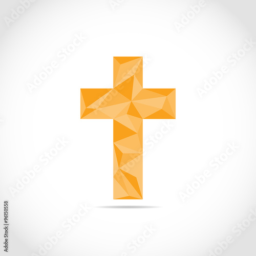 cross low poly in triangles