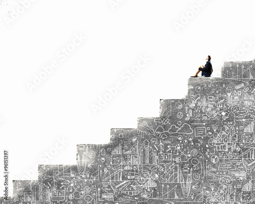 Tableau sur toile She is in dispair and isolation