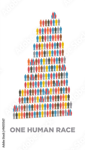 Print op canvas Isotype babel tower