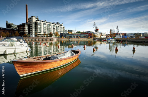 Obraz na płótnie Helsinki Hietalahti Harbour w salonie