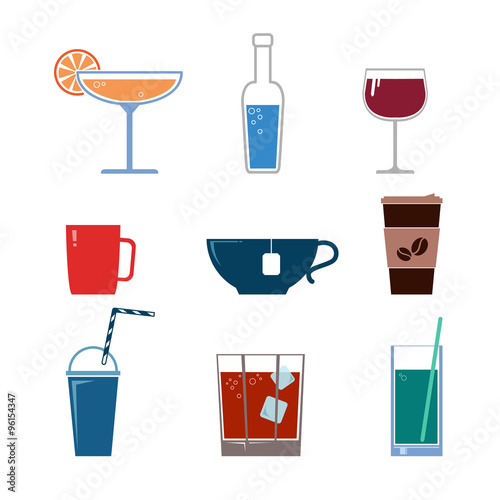 Drink vector icons