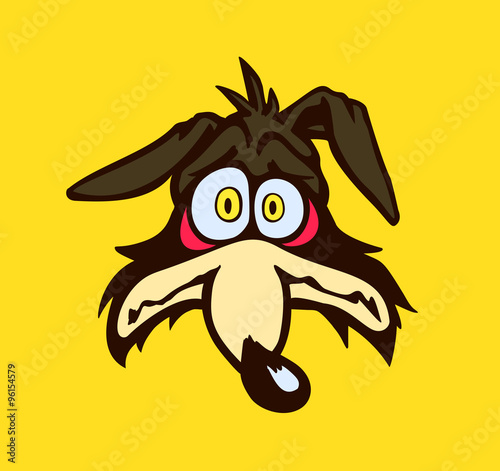 Vintage Toons: Gosh! Retro worried cartoon character face in anguish, expressing concern, anxiety and a sense of impending doom