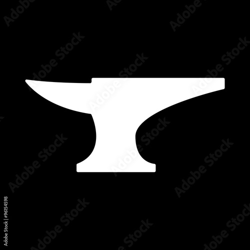 The anvil icon. Smith and forge, blacksmith symbol. Flat