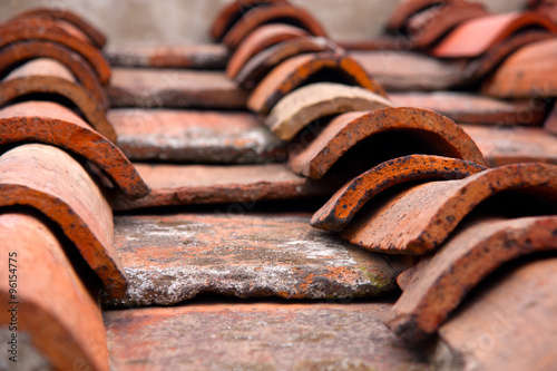 Tiles on the Building Roof Texture