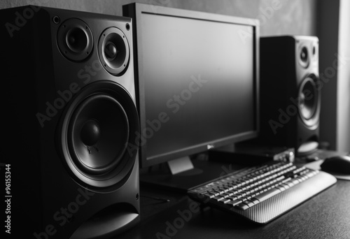 Sound recording studio photo