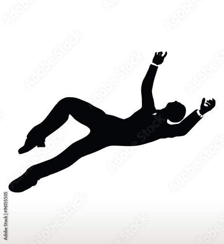 silhouette of businessman