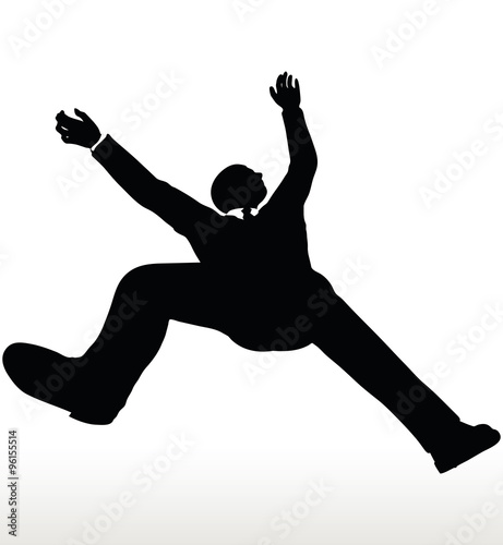 silhouette of businessman