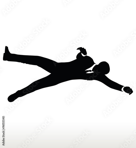 silhouette of businessman