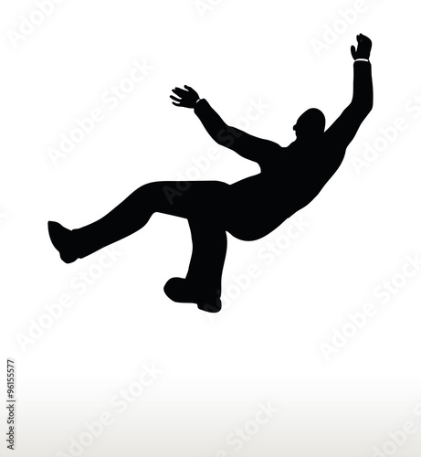 silhouette of businessman