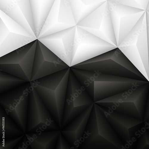 Abstract geometrical black and white background. Vector Illustra