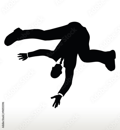 silhouette of businessman