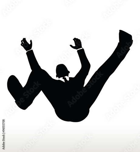 silhouette of businessman