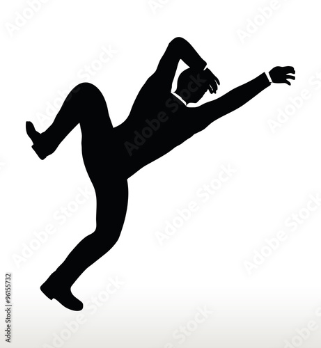 silhouette of businessman