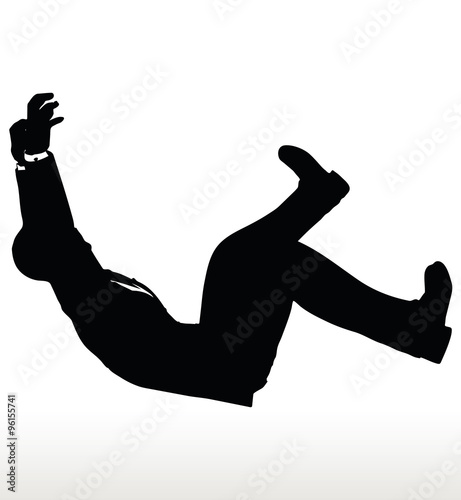 silhouette of businessman