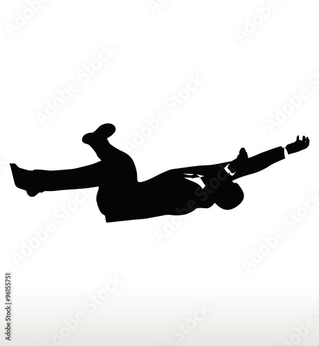 silhouette of businessman