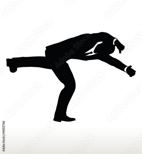 silhouette of businessman