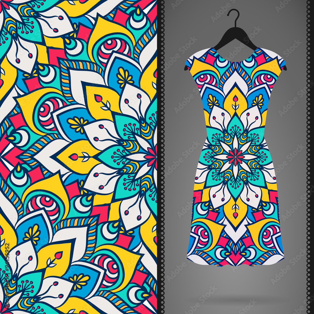 Vector dress with seamless pattern Vector dress with seamless pattern
