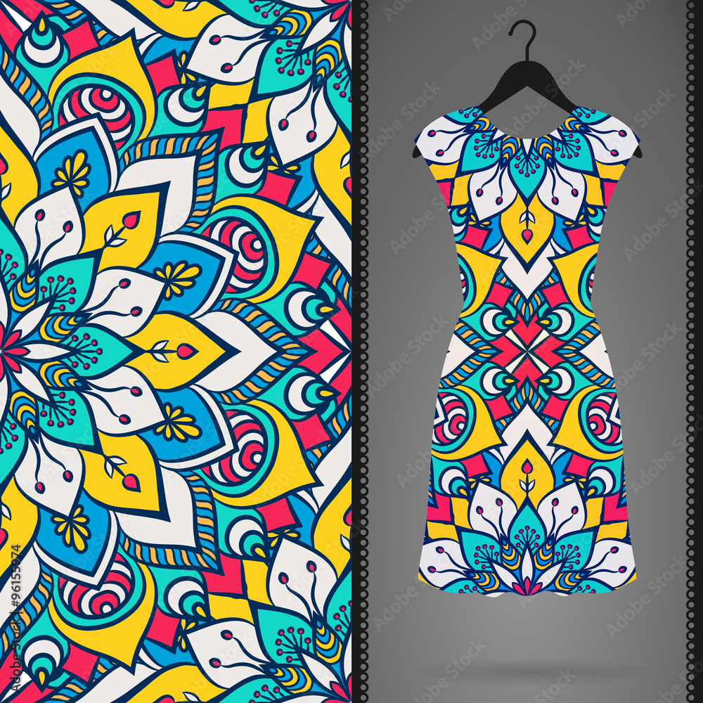 Vector dress with seamless pattern Vector dress with seamless pattern