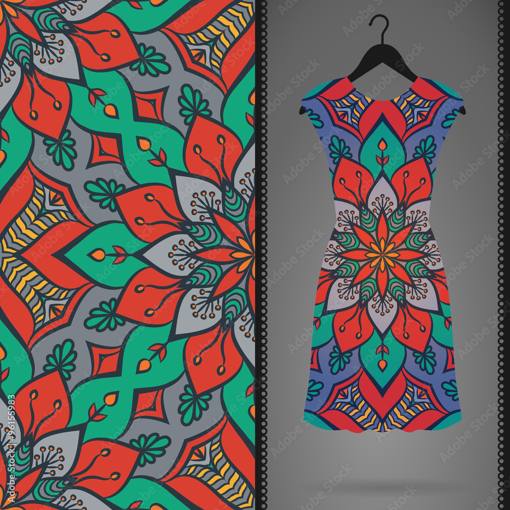 Vector dress with seamless pattern Vector dress with seamless pattern