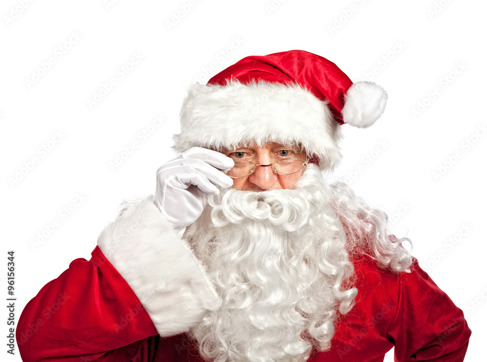 santa claus portrait on white santa claus portrait on white