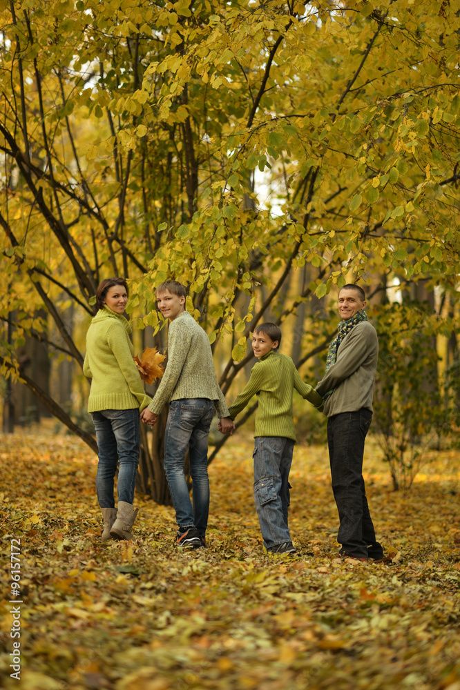 Family in autumn park Family in autumn park