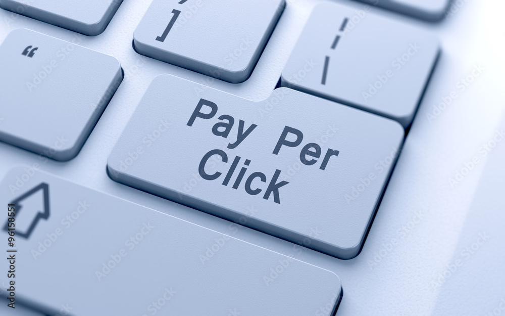 Pay per click word button on computer keyboard Pay per click word button on computer keyboard