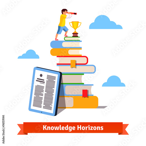 Standing on knowledge concept