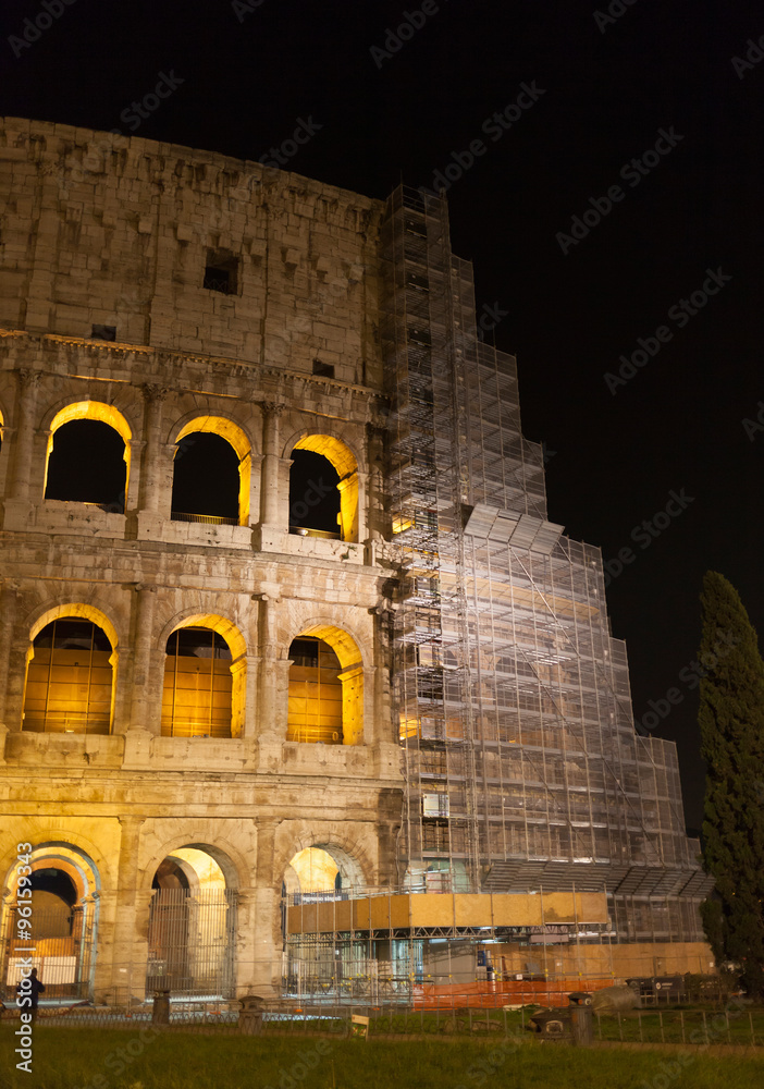 Colosseum by Night - Restoration Works 2015